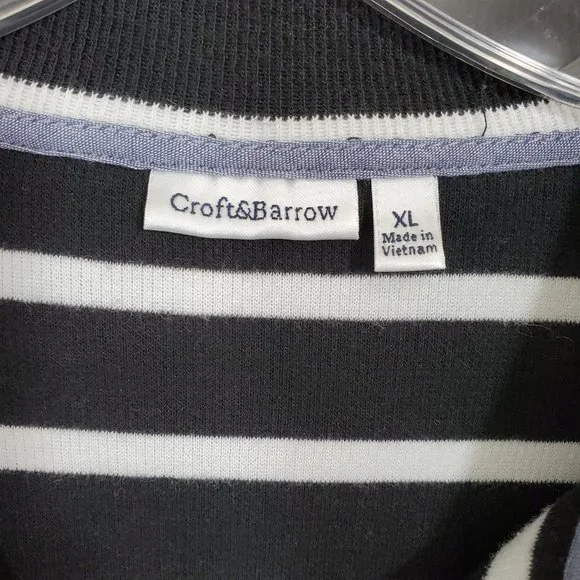 Croft & Barrow striped snap collar long sleeve shirt woman's size XL - Picture 5 of 9